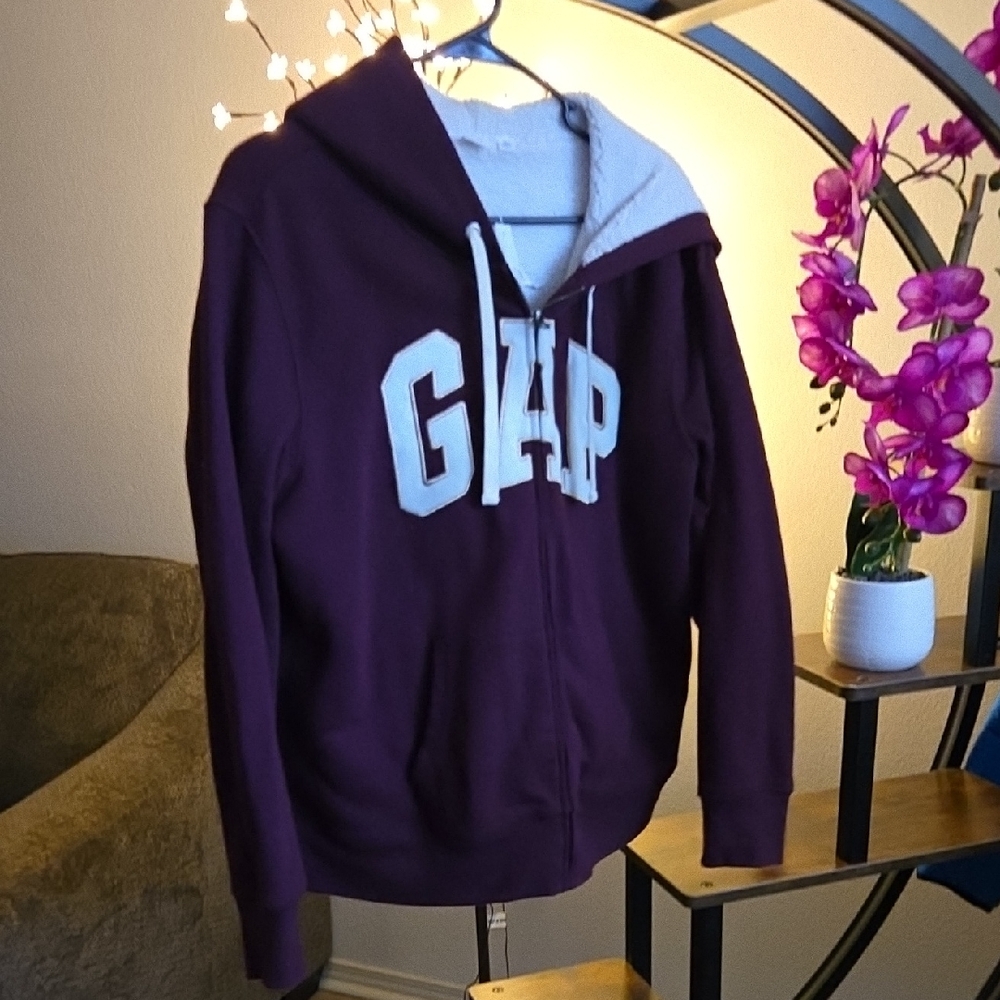 GAP Maroon Full Zip Jacket with Logo XL